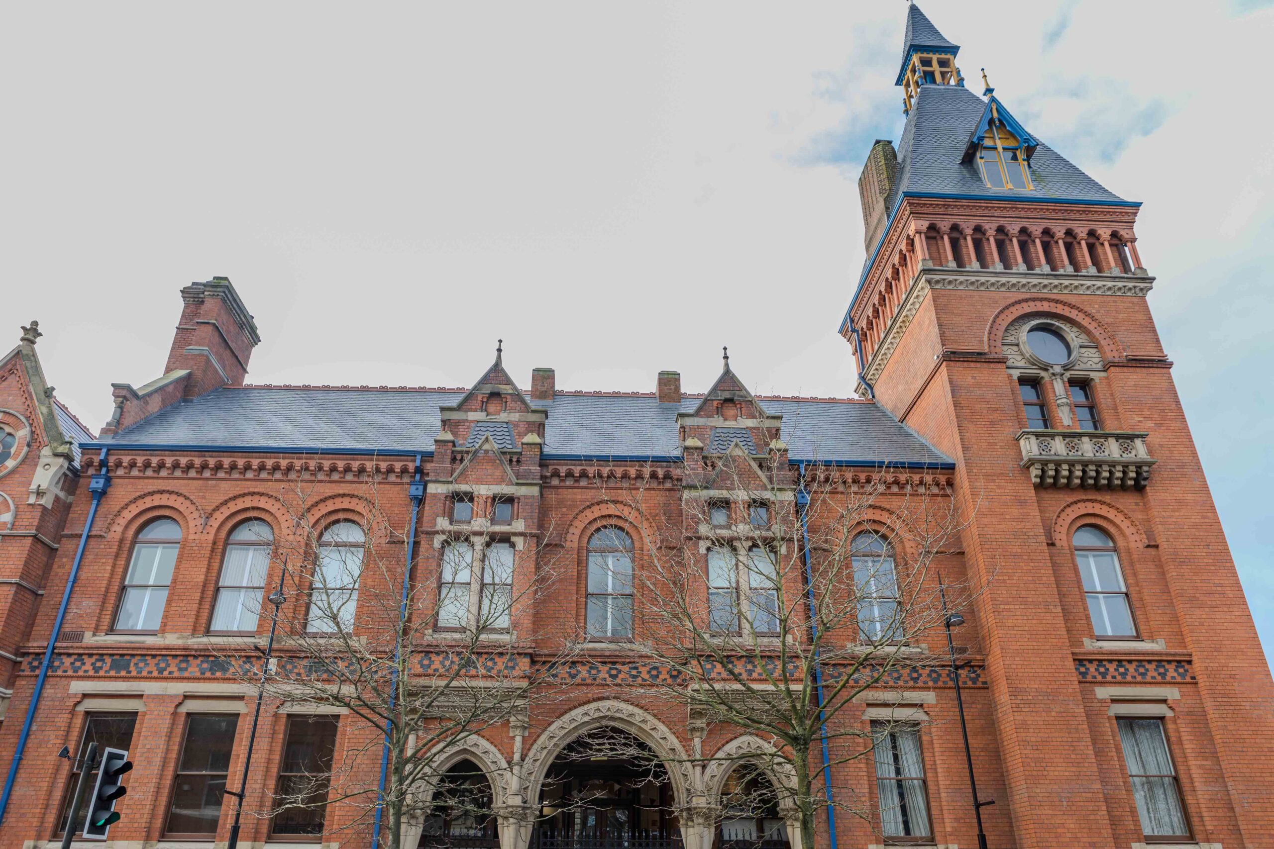 Newly refurbished facade and tower.